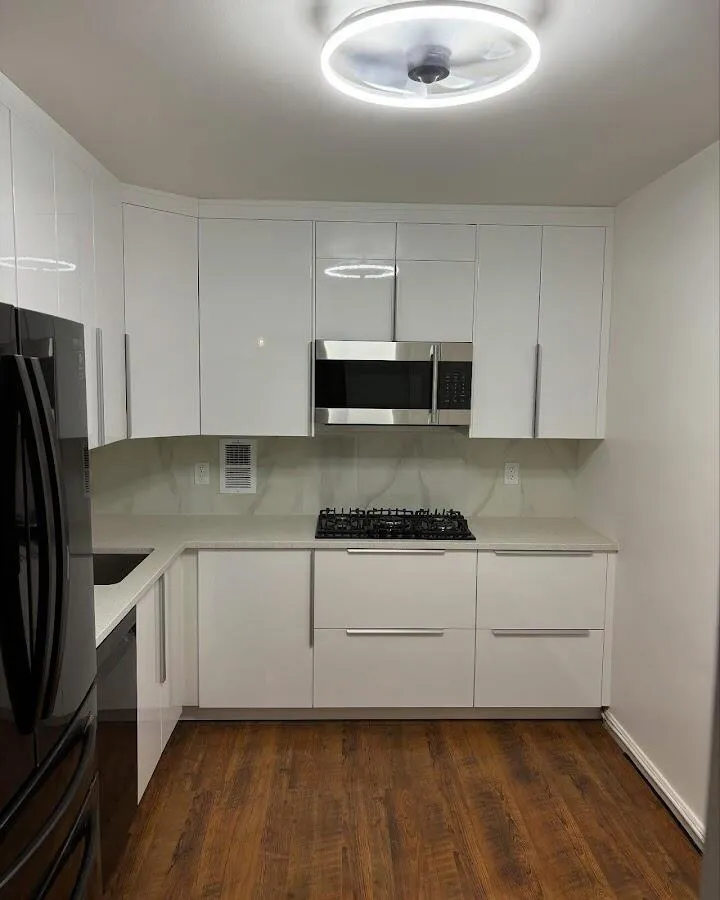 Renovated kitchen with quartz countertops in Farmingdale